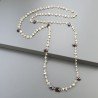 Collana A Nodo Orafo Dorato Con Pietra Di Luna (Adularia) E Granato