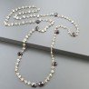 Collana A Nodo Orafo Dorato Con Pietra Di Luna (Adularia) E Granato