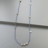Collana A Nodo Orafo Dorato Con Cristallo Blu E Labradorite