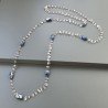 Collana A Nodo Orafo Rosato Con Cristallo Di Rocca E Sodalite