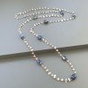 Collana A Nodo Orafo Rosato Con Labradorite Bianca E Sodalite