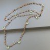 Collana A Nodo Orafo Rosato Con Occhio Di Tigre E Ametista Verde Idrotermale