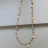 Collana A Nodo Orafo Rosato Con Occhio Di Tigre E Ametista Verde Idrotermale