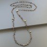 Collana A Nodo Orafo Rosato Con Onice Nera E Pirite Naturale