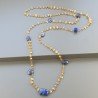 Collana A Nodo Orafo Rosato Con Quarzo Citrino E Lapis Lazuli
