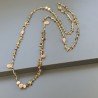 Collana A Nodo Orafo Dorato Con Occhio Di Tigre E Pietra Di Luna Beige Rosa