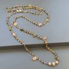 Collana A Nodo Orafo Dorato Con Occhio Di Tigre E Pietra Di Luna Beige Rosa