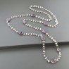 Collana A Nodo Orafo Rosato Con Labradorite Bianca E Ametista Braziliana