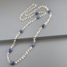 Collana A Nodo Orafo Dorato Con Pietra Di Luna (Adularia) E Sodalite
