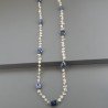 Collana A Nodo Orafo Dorato Con Pietra Di Luna (Adularia) E Sodalite