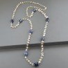 Collana A Nodo Orafo Dorato Con Pietra Di Luna (Adularia) E Sodalite