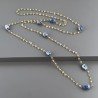 Collana A Nodo Orafo Rosato Con Peridoto E Sodalite