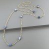 Collana A Nodo Orafo Rosato Con Peridoto E Sodalite