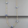 Collana A Nodo Orafo Rosato Con Peridoto E Sodalite