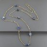 Collana A Nodo Orafo Rosato Con Peridoto E Sodalite