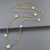 Collana A Nodo Orafo Rosato Con Agata Gialla E Calcedonio