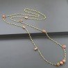 Collana A Nodo Orafo Dorato Con Peridoto E Pietra Di Luna Beige