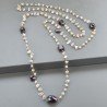 Collana A Nodo Orafo Rosato Con Quarzo Citrino E Granato