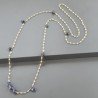 Collana A Nodo Orafo Dorato Con Cristallo E Iolite