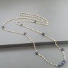 Collana A Nodo Orafo Dorato Con Cristallo E Iolite