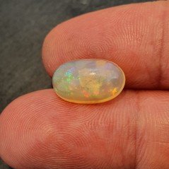 Opale Etiope 'Welo' Naturale Forma Ovale Piatto Cabochon Liscio Fatto a Mano 8,5X14X5,9mm A 3.25 Carati 1pz Opale Etiope 'Welo' Naturale Forma Ovale Piatto Cabochon Liscio Fatto a Mano 8,5X14X5,9mm A 3.25 Carati 1pz