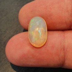 Opale Etiope 'Welo' Naturale Forma Ovale Piatto Cabochon Liscio Fatto a Mano 8,5X14X5,9mm A 3.25 Carati 1pz Opale Etiope 'Welo' Naturale Forma Ovale Piatto Cabochon Liscio Fatto a Mano 8,5X14X5,9mm A 3.25 Carati 1pz