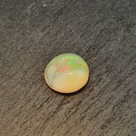 Opale Etiope 'Welo' Naturale Forma Tondo Piatto Cabochon Liscio Fatto a Mano 10,5X10,5X4,9mm A 2.50 Carati 1pz