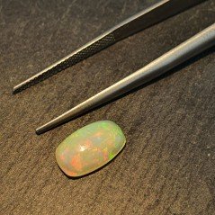 Opale Etiope 'Welo' Naturale Forma Cuscino Piatto Cabochon Liscio Fatto a Mano 7x11x4mm A 1,85 Carati 1pz