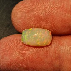Opale Etiope 'Welo' Naturale Forma Cuscino Piatto Cabochon Liscio Fatto a Mano 7x11x4mm A 1,85 Carati 1pz