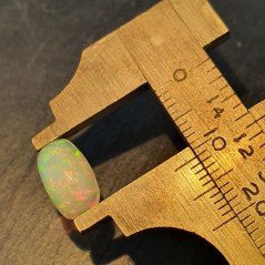 Opale Etiope 'Welo' Naturale Forma Cuscino Piatto Cabochon Liscio Fatto a Mano 7x11x4mm A 1,85 Carati 1pz
