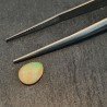 Opale Etiope 'Welo' Naturale Forma Goccia Piatto Cabochon Liscio Fatto a Mano 7x9x4mm 1,20 Carati 1pz