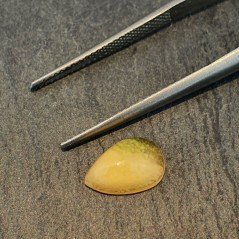 Opale Etiope 'Welo' Naturale Forma Goccia Piatto Cabochon Liscio Fatto a Mano 6x10x4mm 1,05 Carati 1pz