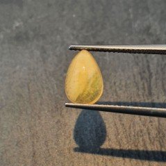 Opale Etiope 'Welo' Naturale Forma Goccia Piatto Cabochon Liscio Fatto a Mano 6x10x4mm 1,05 Carati 1pz