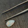 Opale Etiope 'Welo' Naturale Forma Goccia Piatto Cabochon Liscio Fatto a Mano 10x6x5mm 1,55 Carati 1pz
