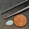 Opale Etiope 'Welo' Naturale Forma Goccia Piatto Cabochon Liscio Fatto a Mano 10x6x5mm 1,55 Carati 1pz