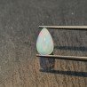 Opale Etiope 'Welo' Naturale Forma Goccia Piatto Cabochon Liscio Fatto a Mano 10x6x5mm 1,55 Carati 1pz