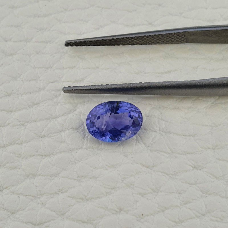 Tanzanite Naturale Taglio Ovale Sfaccettata Fatto a Mano Gemma Sciolta 6x9mm 1,70 Carati 1pz