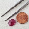 Rubino Naturale Trattato Taglio Ovale Sfaccettata Fatto a Mano 11x9x4mm 3,15 Carati 1pz