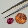Rubino Naturale Trattato Taglio Ovale Sfaccettata Fatto a Mano 08x10mm 3,80 Carati 1pz