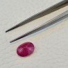 Rubino Naturale Trattato Taglio Ovale Sfaccettata Fatto a Mano 08x11mm 3,70 Carati 1pz