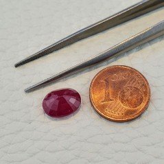 Rubino Naturale Trattato Taglio Ovale Sfaccettata Fatto a Mano 08x10mm 4,00 Carati 1pz