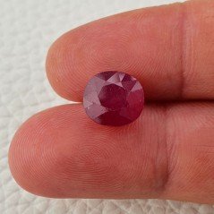 Rubino Naturale Trattato Taglio Ovale Sfaccettata Fatto a Mano 10x9x7mm 6,15 Carati 1pz