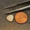 Opale Etiope 'Welo' Naturale Forma Goccia Piatto Cabochon Liscio Fatto a Mano 9x9x6,5mm 2,55 Carati 1pz