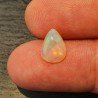 Opale Etiope 'Welo' Naturale Forma Goccia Piatto Cabochon Liscio Fatto a Mano 10x8x4mm 1,40 Carati 1pz