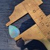 Opale Etiope 'Welo' Naturale Forma Goccia Piatto Cabochon Liscio Fatto a Mano 10x8x4mm 1,40 Carati 1pz