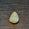 Opale Etiope 'Welo' Naturale Forma Goccia Piatto Cabochon Liscio Fatto a Mano 13X10X6,60mm 3,45 Carati 1pz