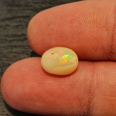 Opale Etiope 'Welo' Naturale Forma Ovale Piatto Cabochon Liscio Fatto a Mano 10X8X5,60mm 2,15 Carati 1pz