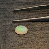 Opale Etiope 'Welo' Naturale Forma Ovale Piatto Cabochon Liscio Fatto a Mano 6,5X8,5X4,5mm 1,20 Carati 1pz