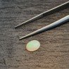 Opale Etiope 'Welo' Naturale Forma Ovale Piatto Cabochon Liscio Fatto a Mano 6,5X8,5X4,5mm 1,20 Carati 1pz