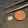 Opale Etiope 'Welo' Naturale Forma Ovale Piatto Cabochon Liscio Fatto a Mano 6,5X8,5X4,5mm 1,20 Carati 1pz